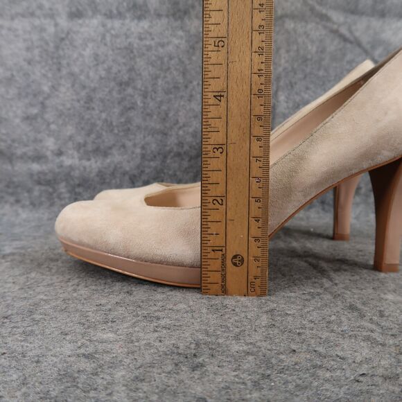 Franco Sarto Shoes Womens 7.5 Pump Platform Fashion Suede Beige Round Toe Orlina - Picture 7 of 16